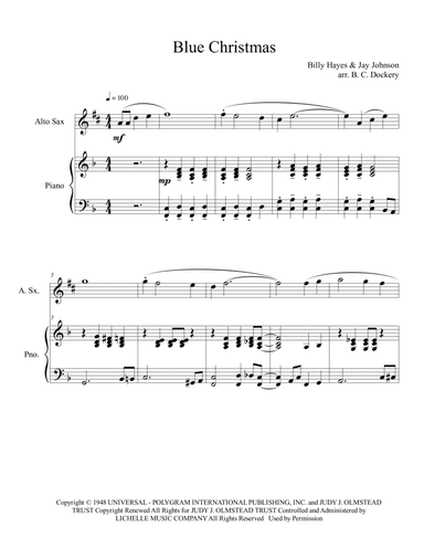 Blue Christmas (arr. B. C. Dockery)