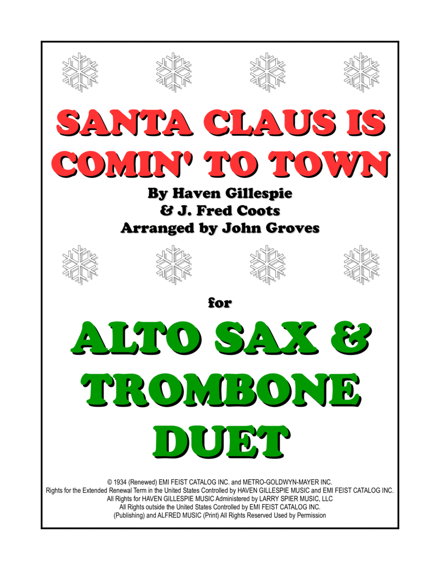 Santa Claus Is Comin' To Town (arr. John Groves)