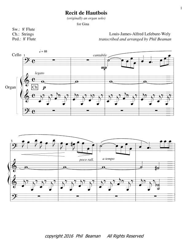 Recit de Hautbois (arr. Phil Beaman)
