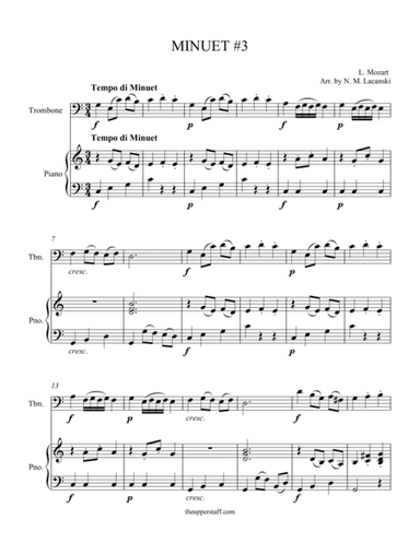 Minuet #3 (arr. Nick Lacanski)