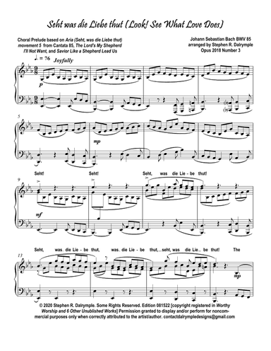 Seht was die Lieber thut! (Look! See What Love Does) (arr. Stephen R Dalrymple (Dalrymple Designs))