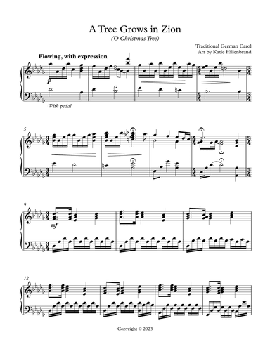 A Tree Grows in Zion (O Christmas Tree) (arr. Katie Hillenbrand)