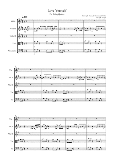 Love Yourself (arr. David Kocijan)