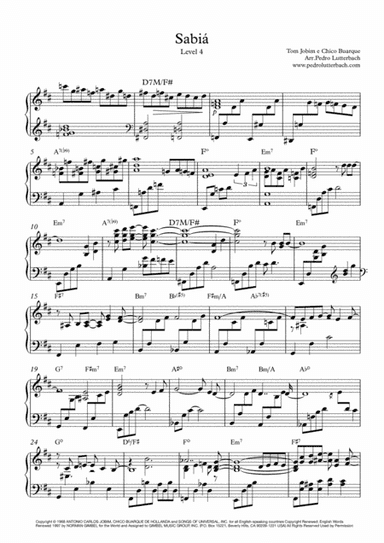 Sabia (arr. Pedro Lutterbach)