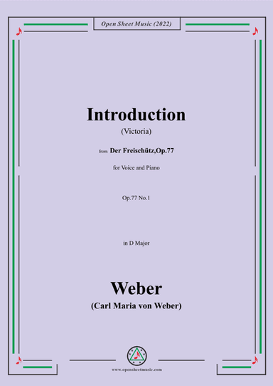 Weber-Introduction(Victoria),from 'Der Freischütz,Op.77' (arr. OSM Press)