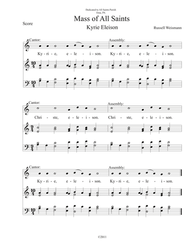 Mass of All Saints