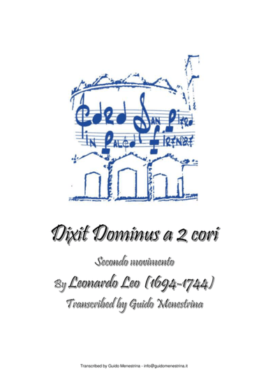 Leonardo Leo - Dixit Dominus a 2 cori, 1741, Secondo movimento (arr. Guido Menestrina)