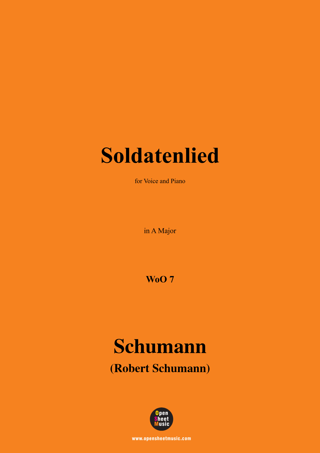 Schumann-Soldatenlied,WoO 7,in A Major (arr. MSM)