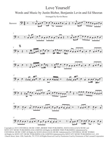 Love Yourself (arr. Kevin Busse)