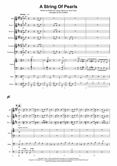 A String Of Pearls (arr. Ed Puddick)