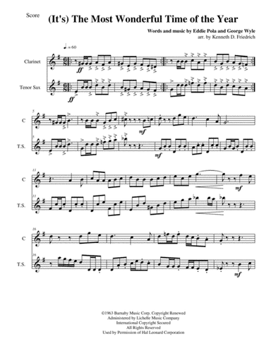 The Most Wonderful Time Of The Year (arr. Kenneth D. Friedrich)