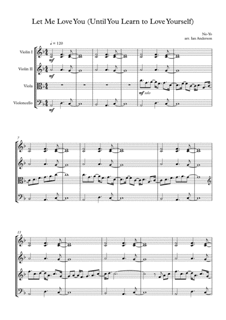 Let Me Love You (until You Learn To Love Yourself) (arr. Ian Anderson)
