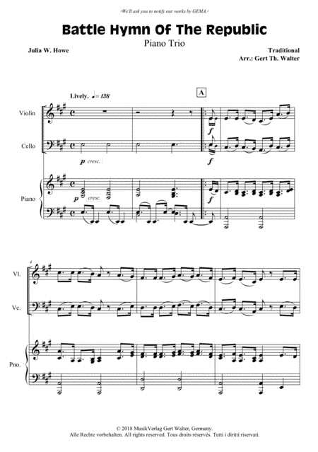Battle Hymn Of The Republic (arr. Gert Th. Walter)