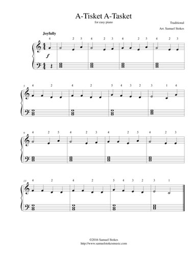A-Tisket A-Tasket - for easy piano (arr. Samuel Stokes)
