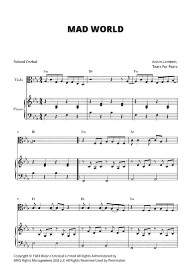 Mad World (arr. Cadenza Editions)