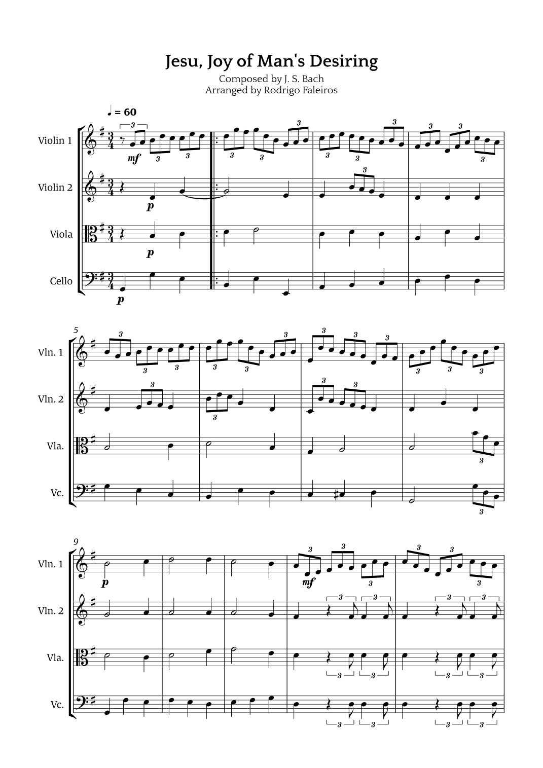 Jesu, Joy of Man's Desiring (arr. Rodrigo Faleiros)