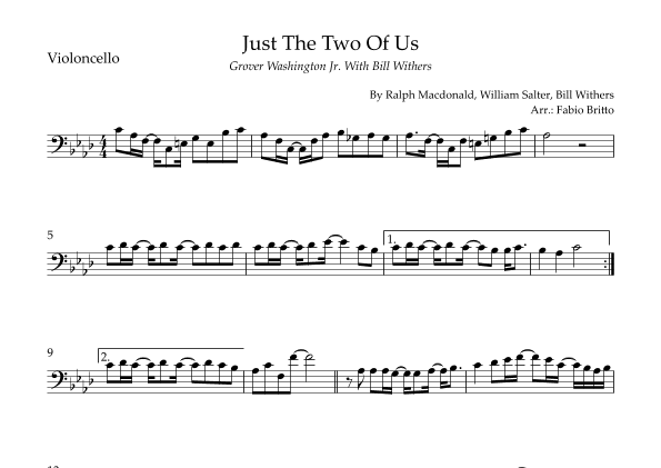 Just The Two Of Us (arr. Fabio Britto)