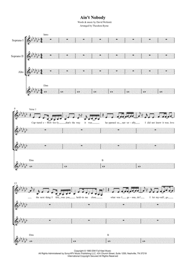 Ain't Nobody (arr. Theodora Byrne)