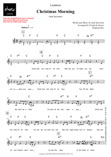 Christmas Morning (arr. Frank de Vreeze)
