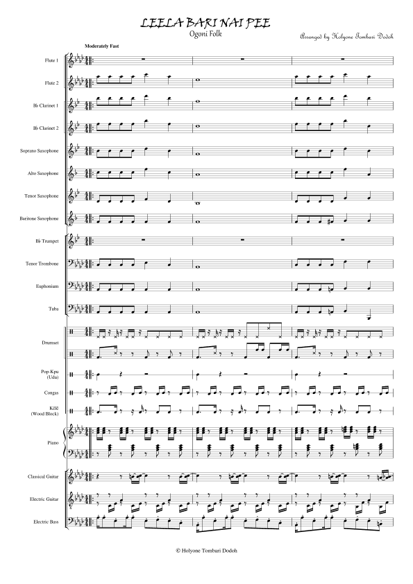 Leela Bari Nai Pee (arr. Holyone Tombari Dodoh)