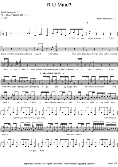 R U Mine? (arr. COPYDRUM)