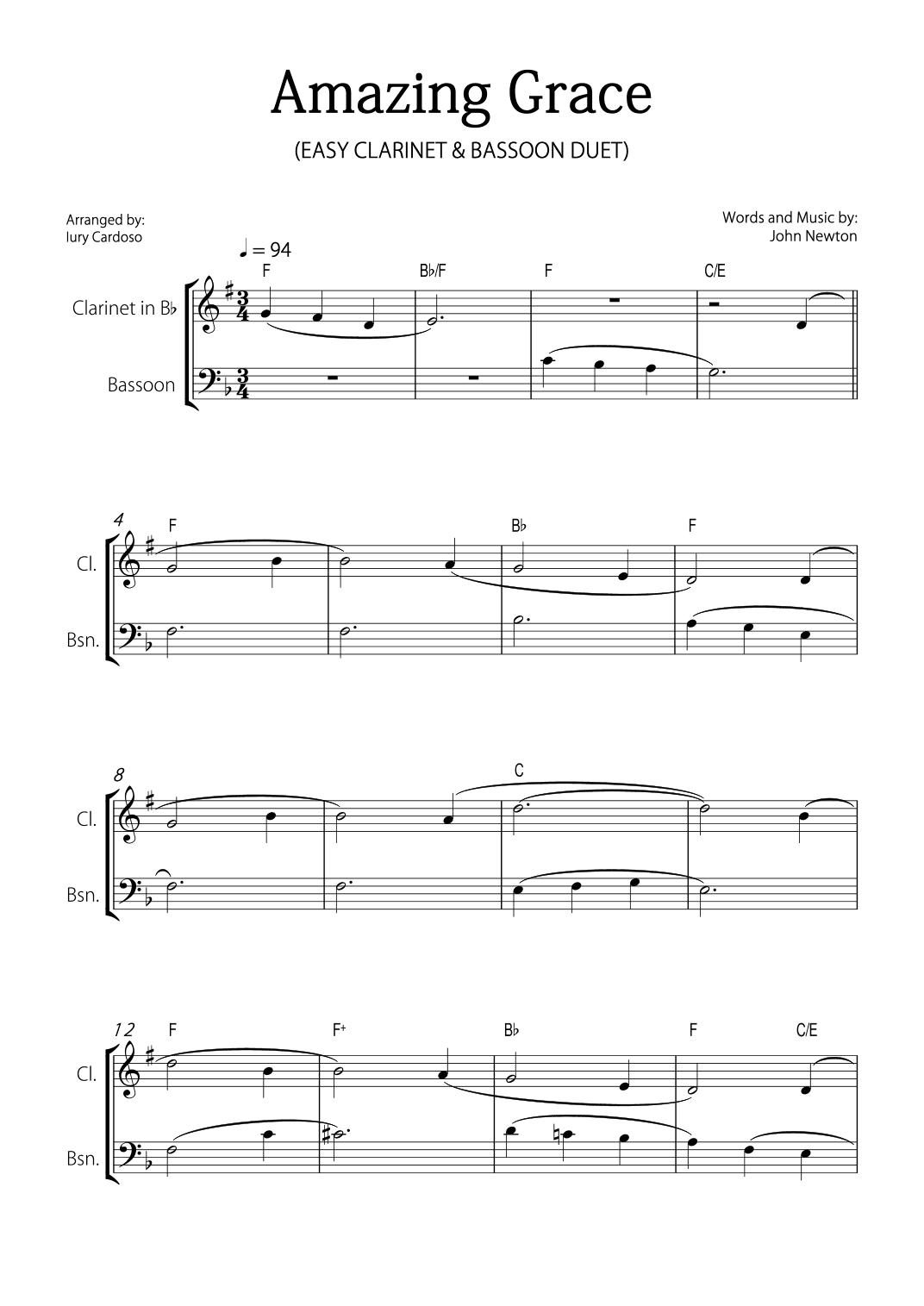 Amazing Grace (arr. Iury Cardoso)