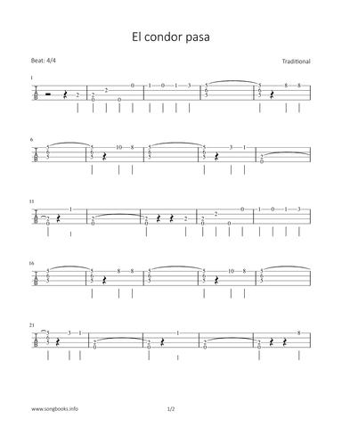 El condor pasa (arr. Bettina Schipp)