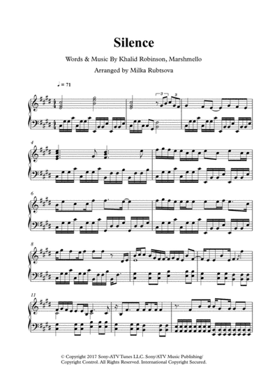 Silence (arr. Milka Rubtsova)