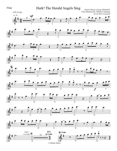 Hark! The Herald Angels Sing - Celtic arr. for Flute & Piano (arr. Steve Lancaster)