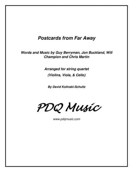 Postcards From Far Away (arr. David Kolinski-Schultz)