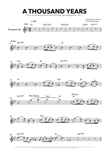 A Thousand Years (arr. Tiago Cordeiro)