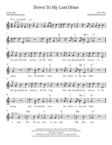 Down To My Last Dime