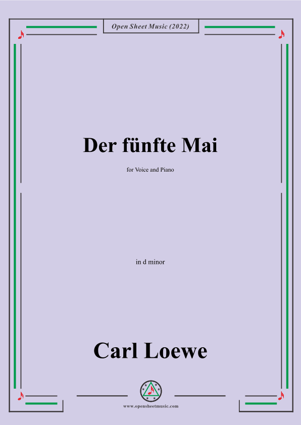 Loewe-Der fünfte Mai,in d minor,for Voice and Piano (arr. OSM Press)