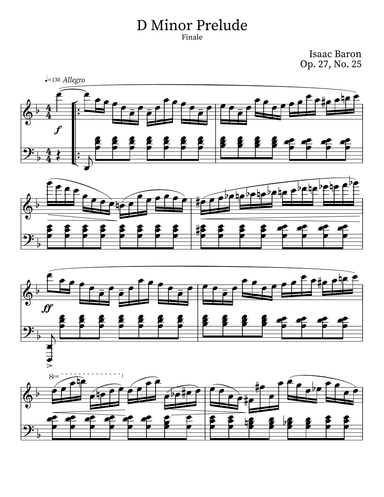 Prelude in D Minor Op. 27, No. 25