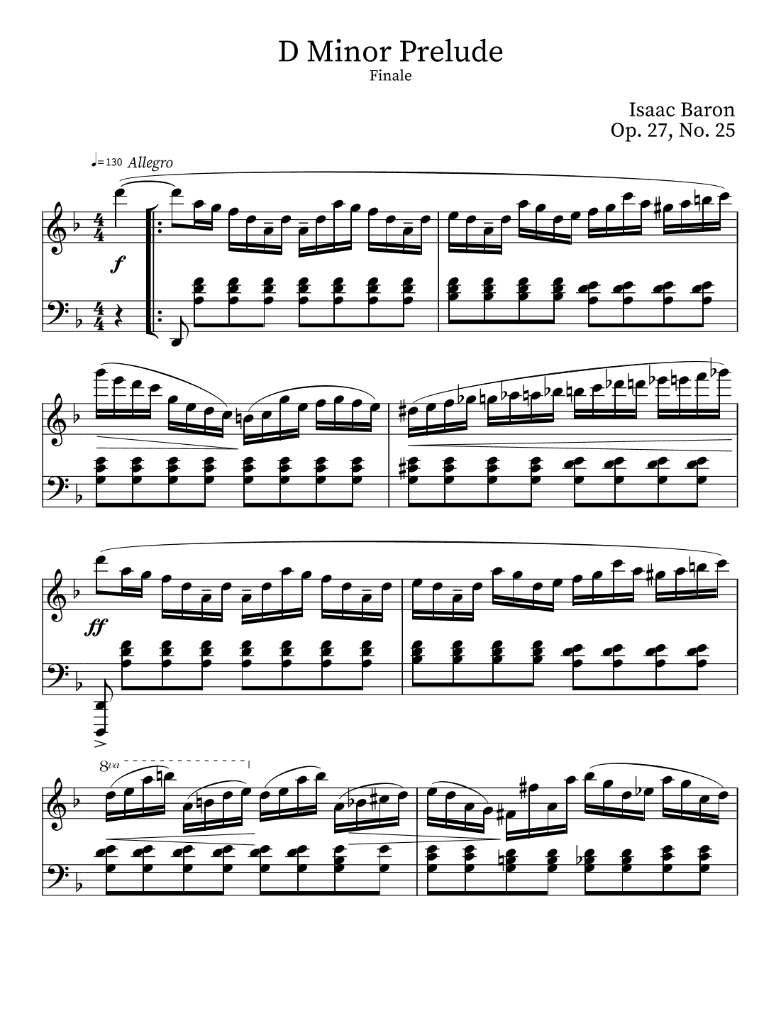 Prelude in D Minor Op. 27, No. 25