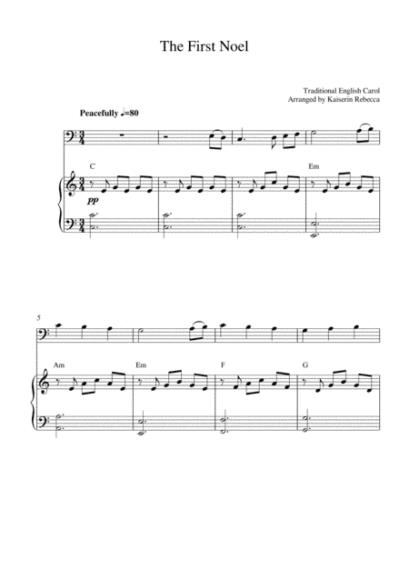 The First Noel (arr. Kaiserin Rebecca)