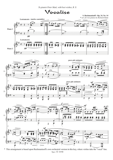 Vocalise (arr. Richard Simm)