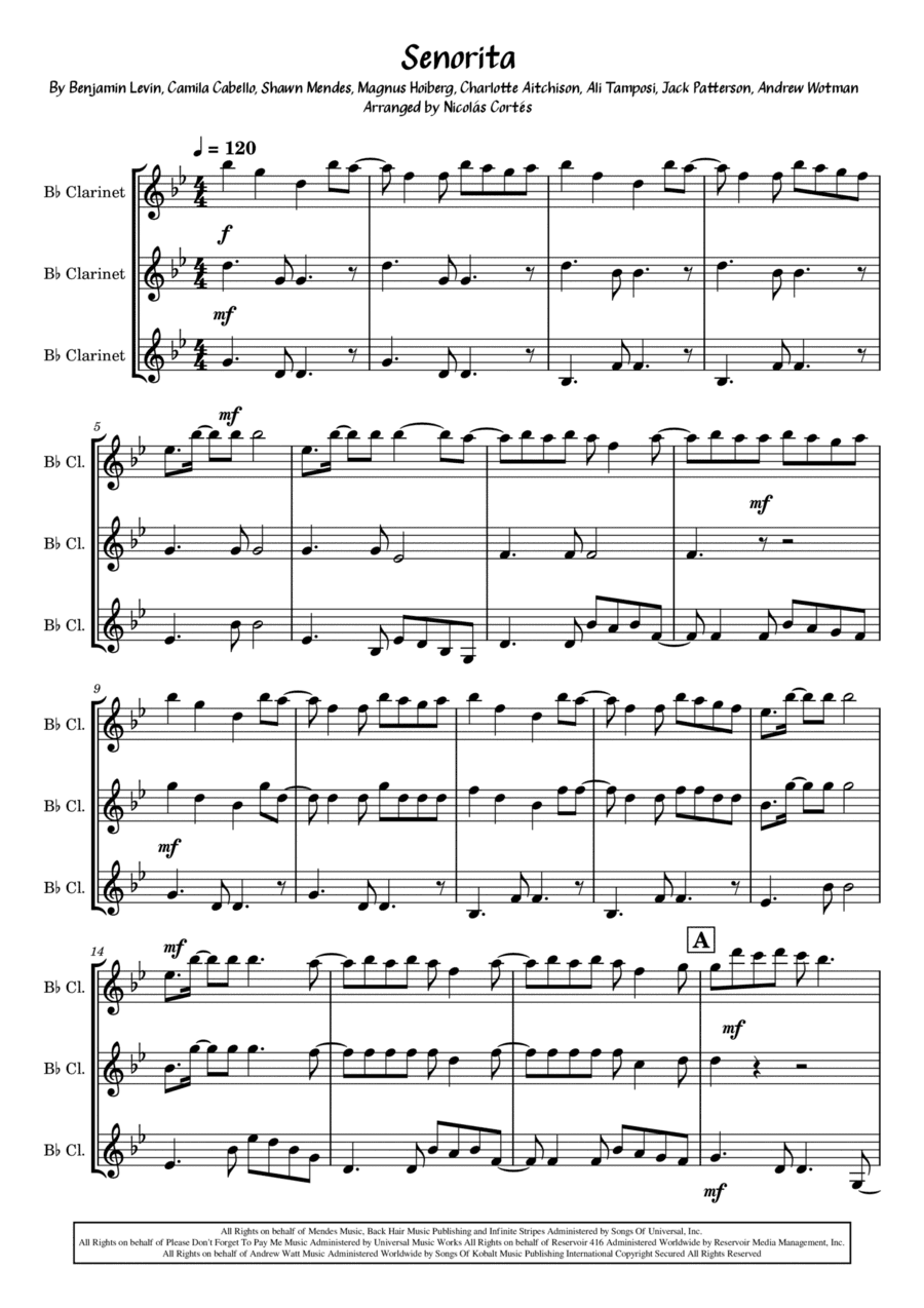 Senorita (arr. Nicolás Cortés Castillo)