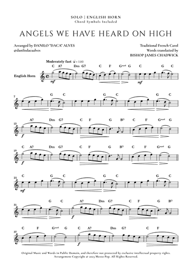 Angels We Have Heard On High (arr. Danilo "Daca" Alves)
