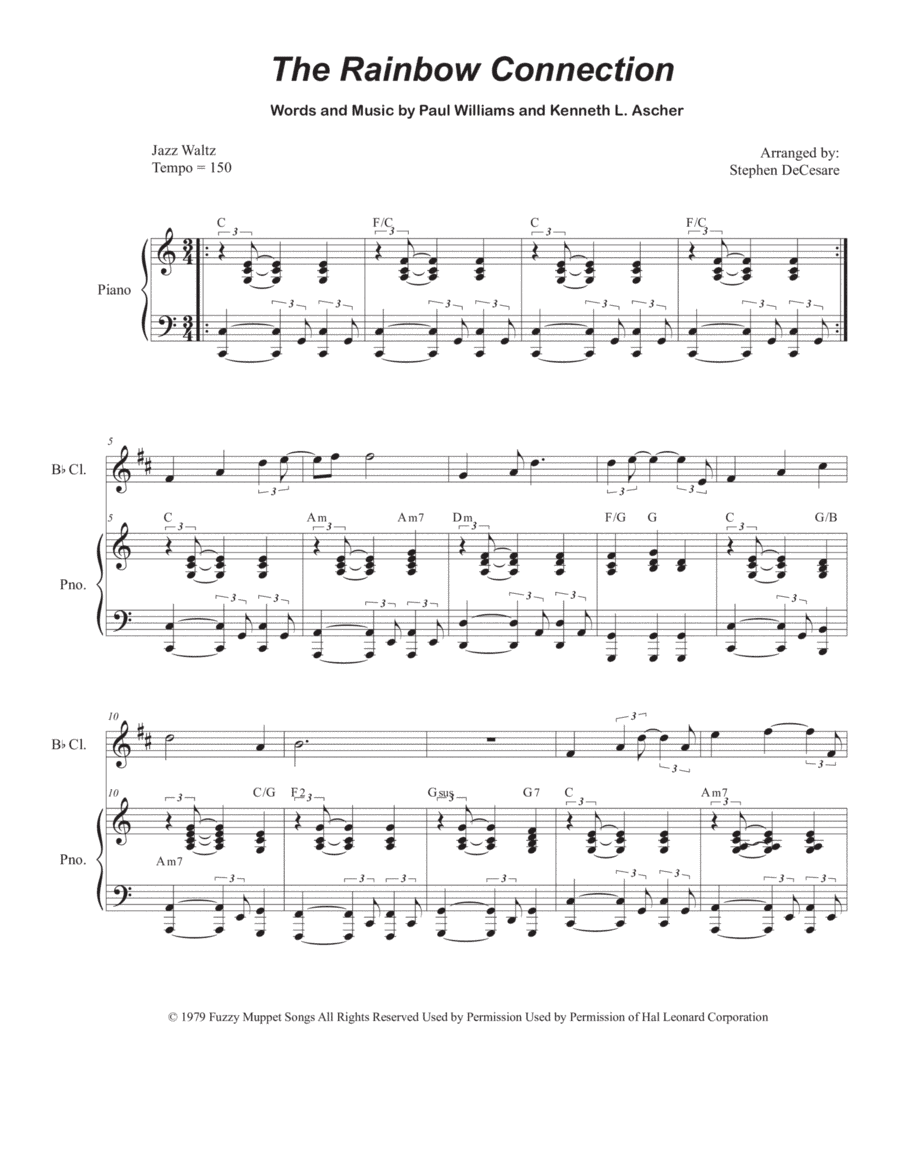 The Rainbow Connection (arr. Stephen DeCesare)
