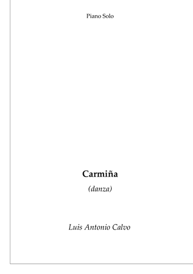 Carmiña (piano solo) (arr. Passoni Music)