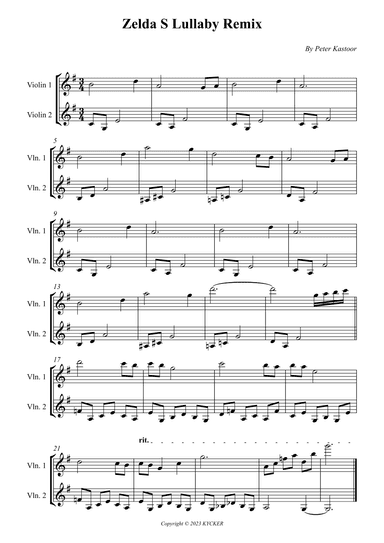 Zelda S Lullaby Remix (arr. Wesley S. SIlva)