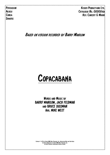 Copacabana (at The Copa) (arr. Mike West)