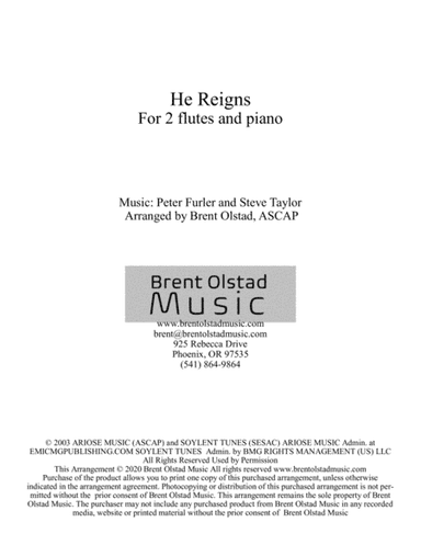 He Reigns (arr. Brent Olstad Music)