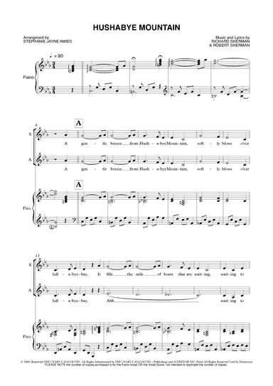 Hushabye Mountain (arr. Stephanie Jayne Amies)