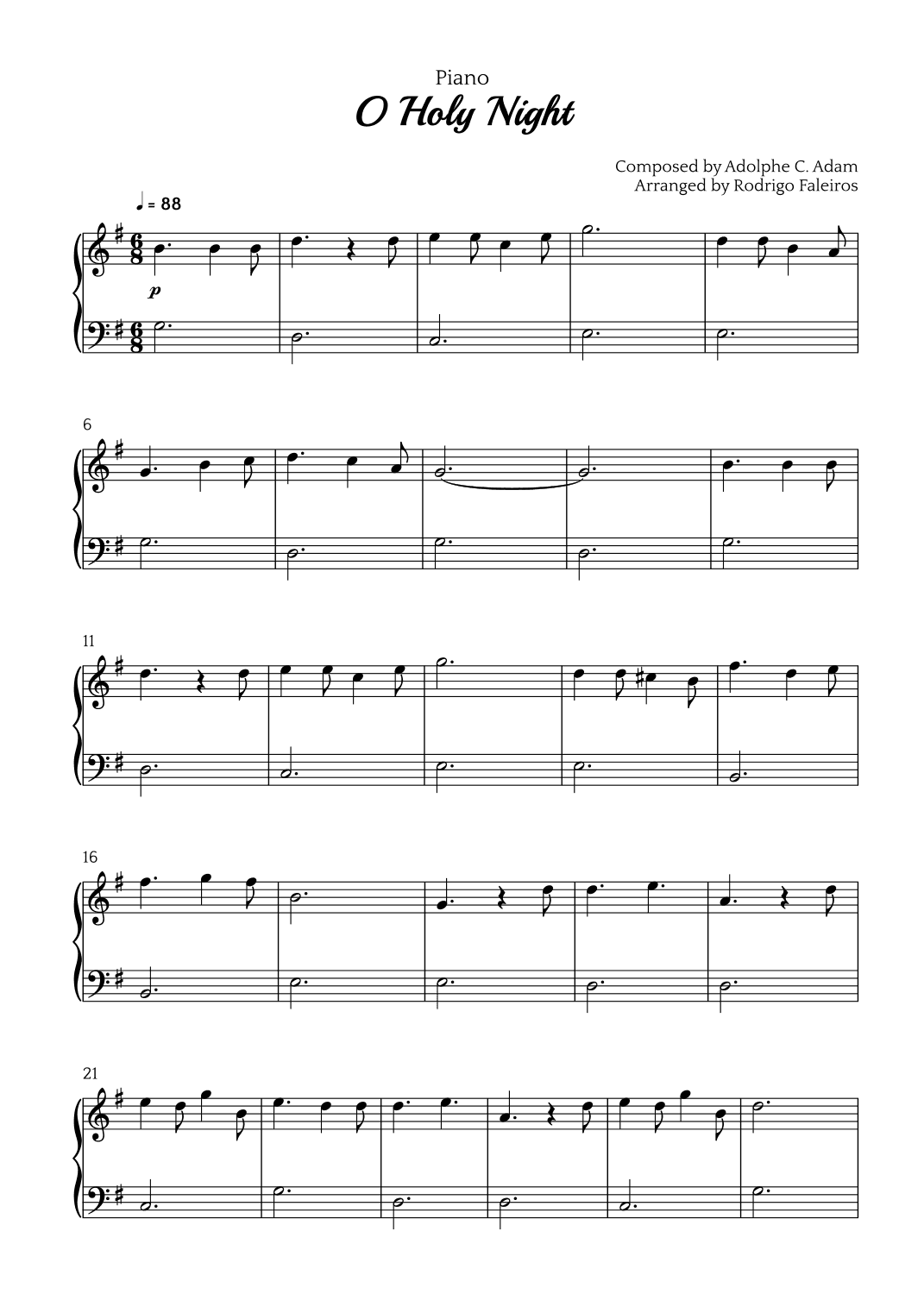 O Holy Night (arr. Rodrigo Faleiros)