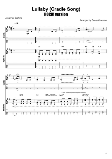 Lullaby (Cradle Song) (ROCK! version) (arr. Danny Crocome)