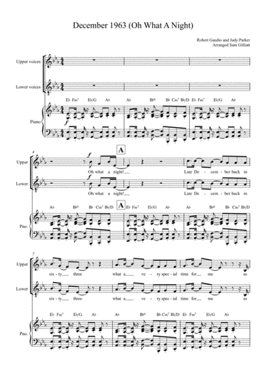 December 1963 (oh, What A Night) (arr. Sam Gilliatt)