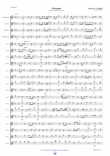 Overture (Music for the Royal Fireworks) (arr. Josef STASTNY)