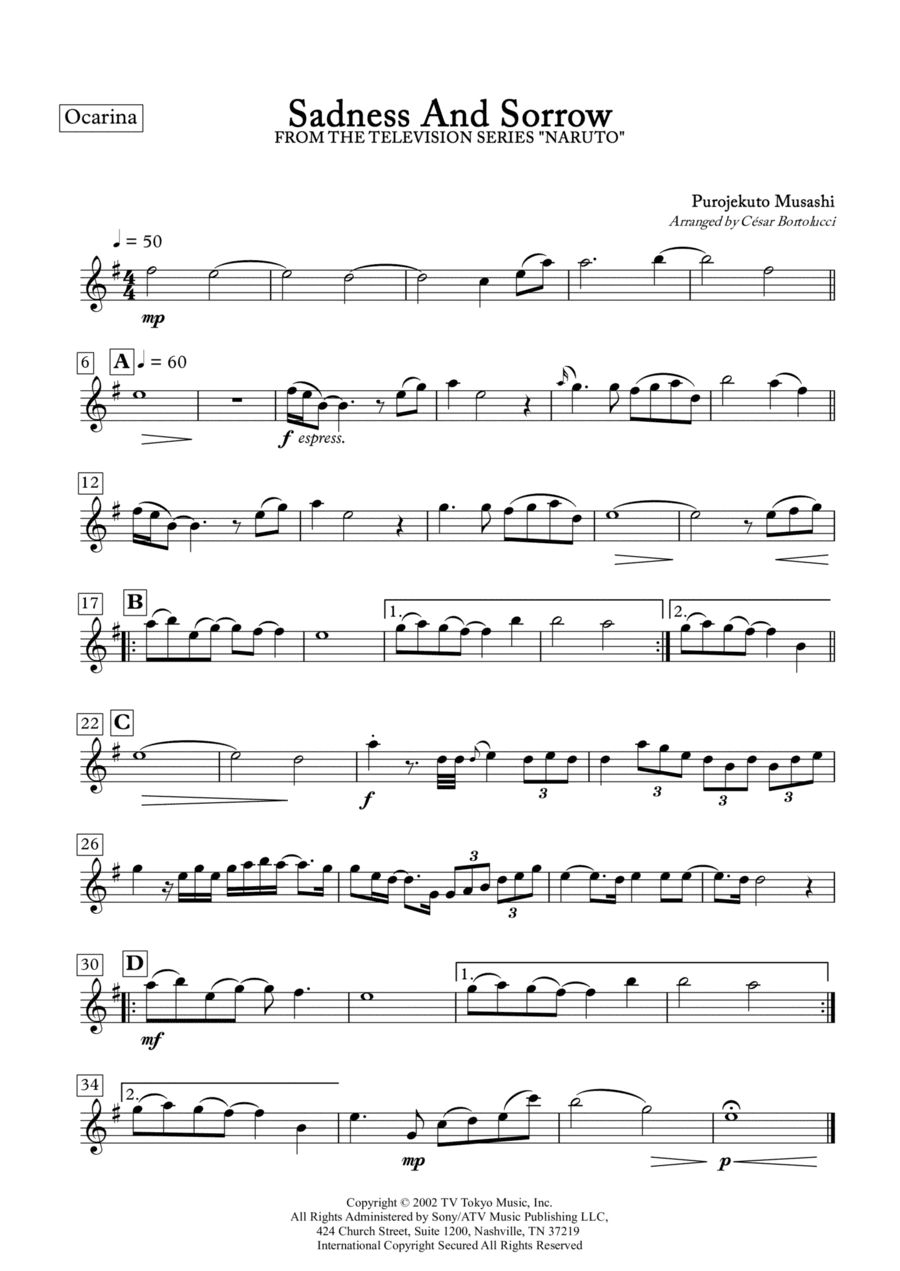 Sadness And Sorrow (arr. ACT Bortolucci)